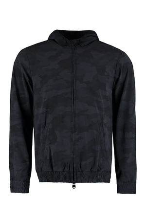 Technical fabric hooded jacket-0